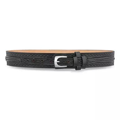 1-3/4"" Floral Ranger Belt With Nickel Buckle-1761-32-9091