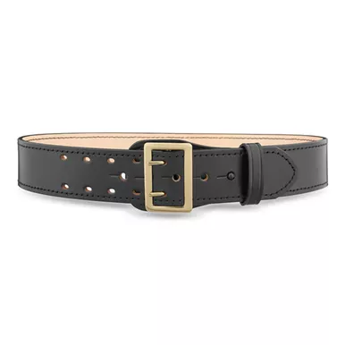 2-1/4"" Plain Leather Sam Browne 2-row Stitch Duty Belt With Gold Buckle-1011-28-9002
